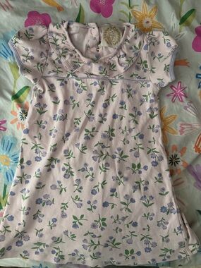 The Beaufort Bonnet Company Light Pink Dress with Lavender Floral Print